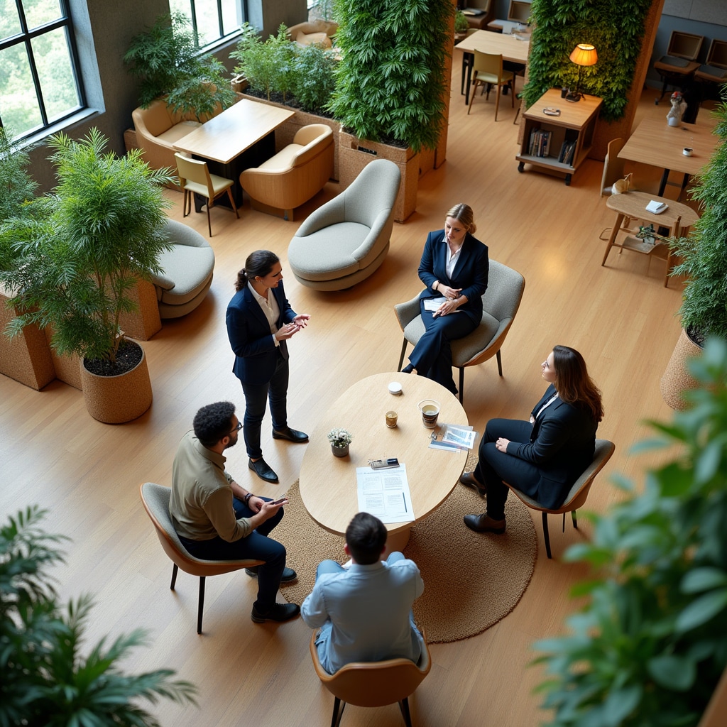 Collaborative workspace environment with diverse work settings