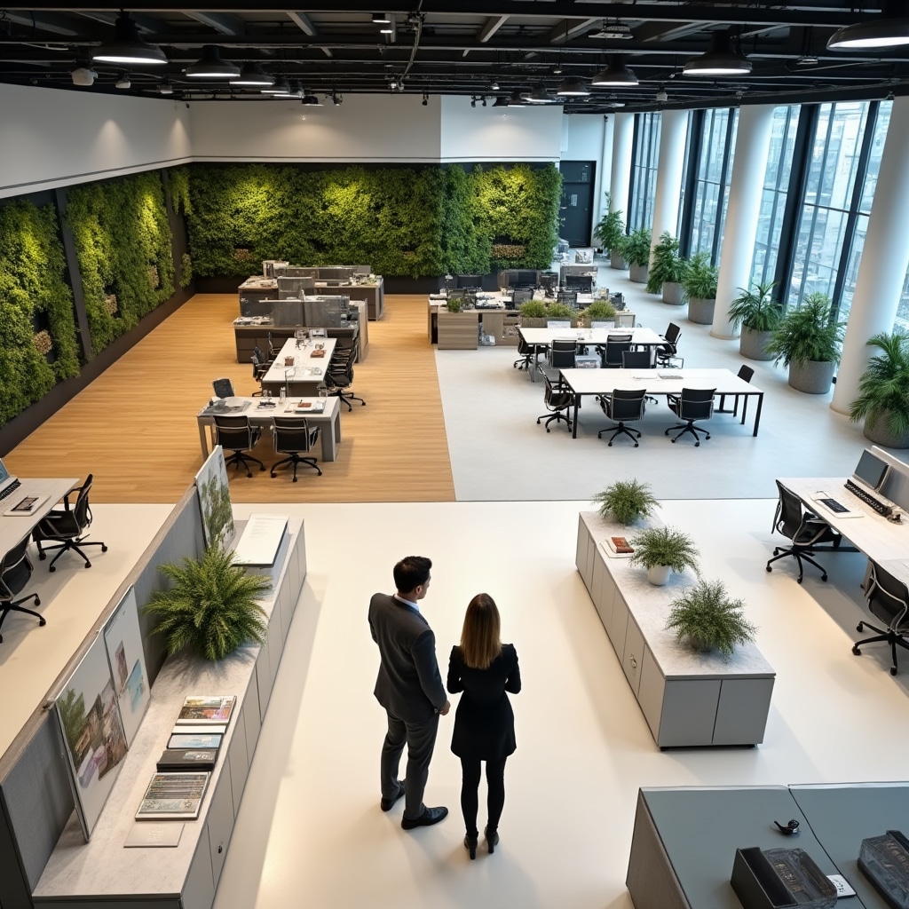 Multi-purpose commercial interior with versatile layout